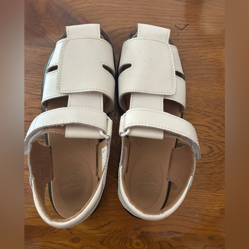 Dr. Martens White Sandals with Closed Toe Design